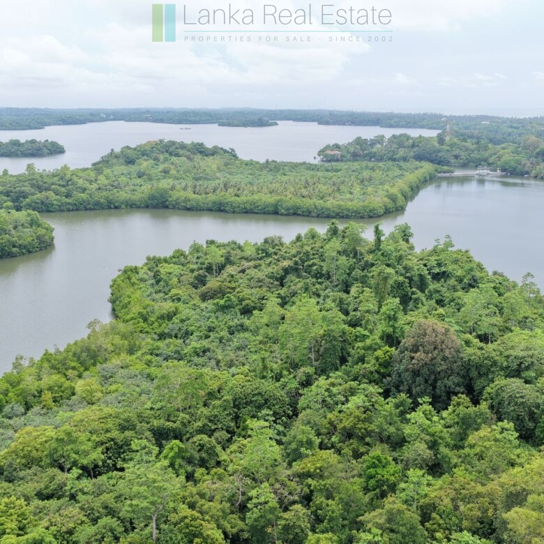 Serene wooded six acres on Koggala Lake