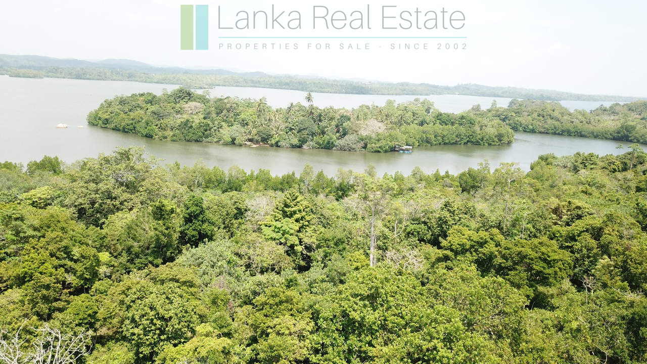 DJI_0016 Serene wooded six acres on Koggala Lake