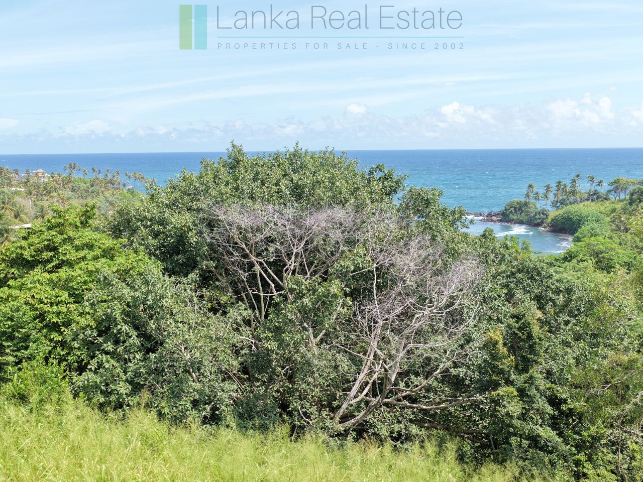 Elevated ocean view land near Tangalle