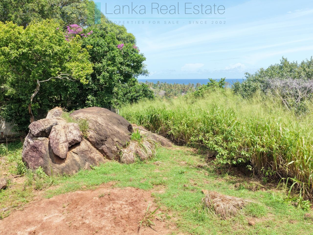 Elevated ocean view land near Tangalle