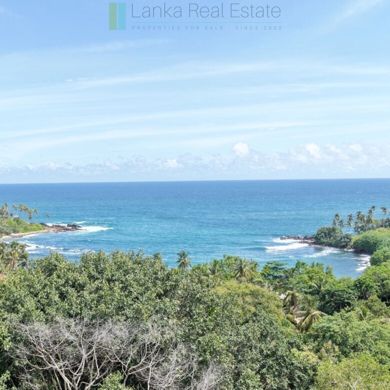 Elevated ocean view land near Tangalle
