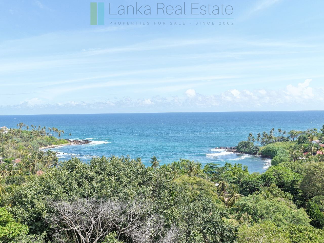 Elevated ocean view land near Tangalle