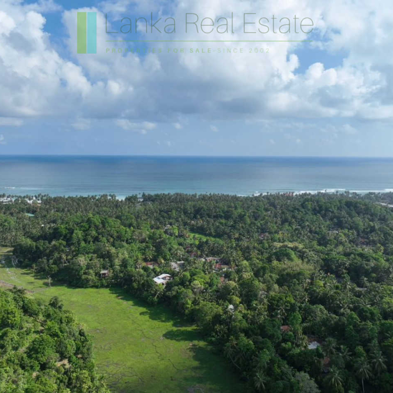 Hill plot close to Talpe and Galle with ocean and paddy field views