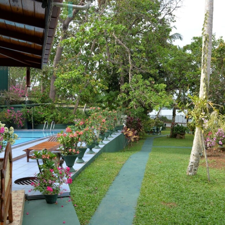 Secluded lakeside villa with private shoreline