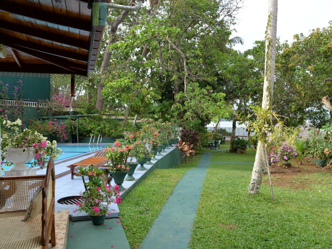 Secluded lakeside villa with private shoreline