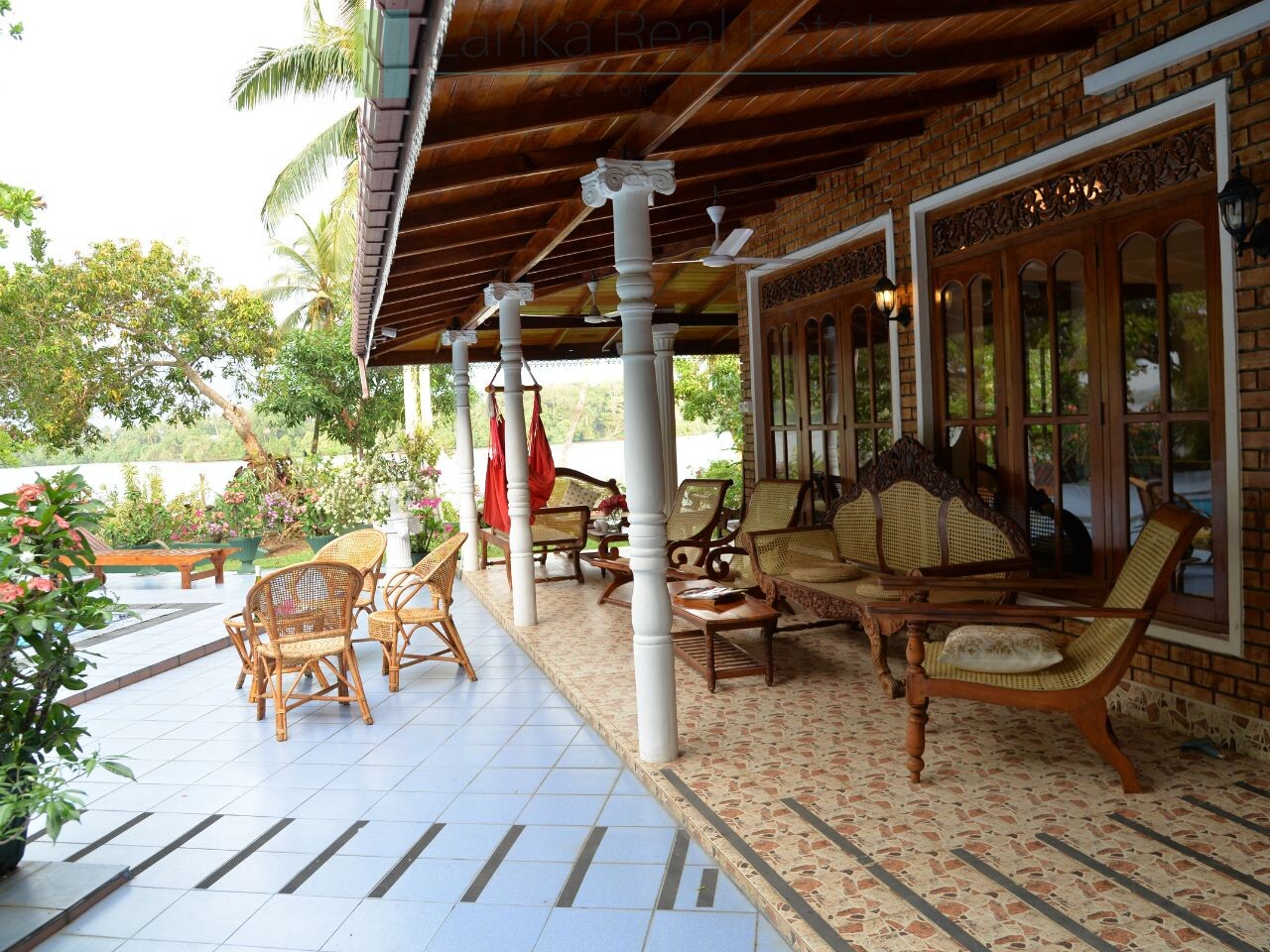 Secluded lakeside villa with private shoreline