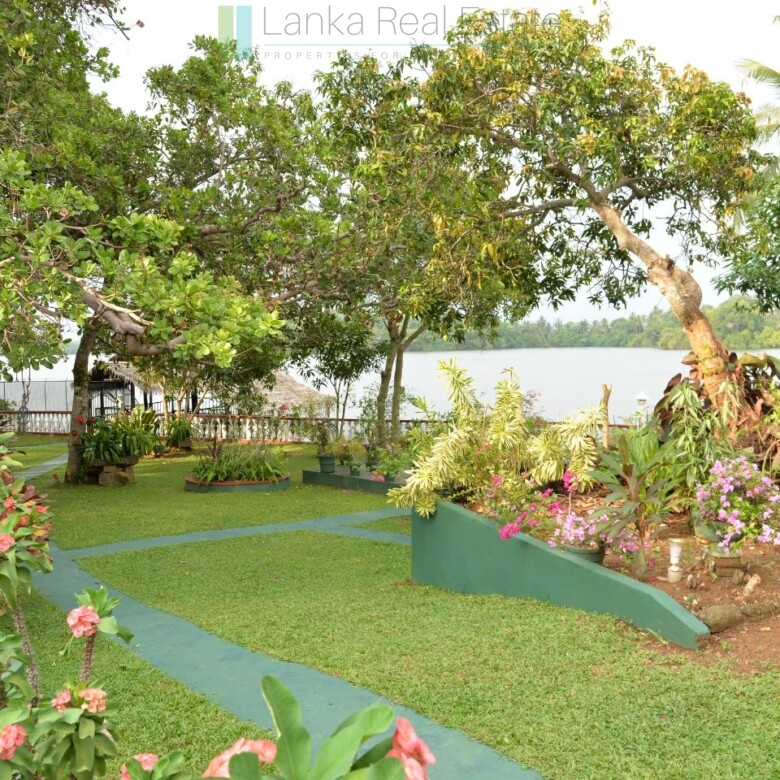 Secluded lakeside villa with private shoreline